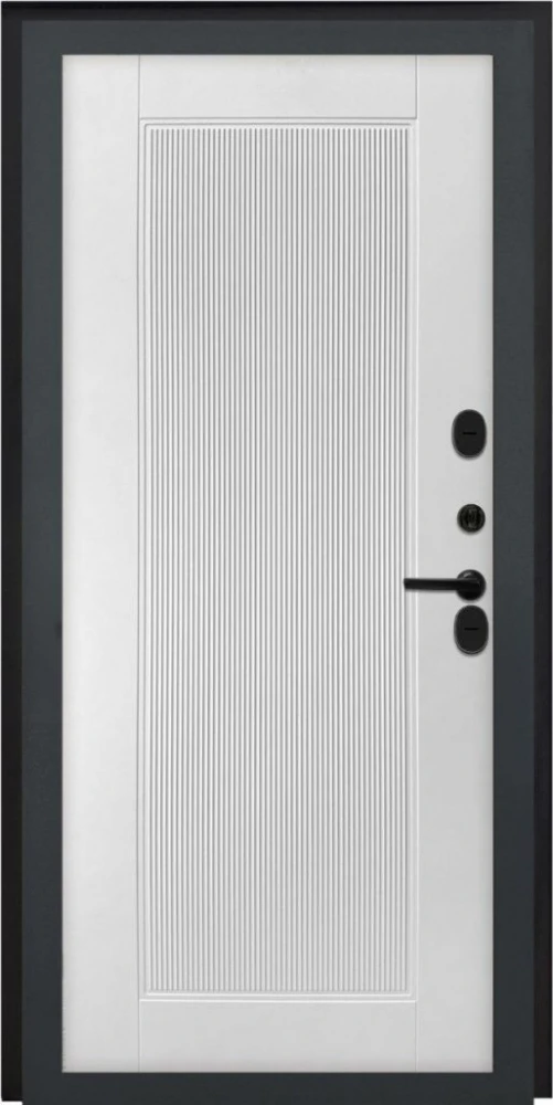 Входная дверь ДвериПРО Термо серебро ПВХ 10мм Астрод веллуто бьянко DPRO222704 внутренняя сторона